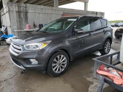 Salvage cars for sale from Copart West Palm Beach, FL: 2018 Ford Escape Titanium