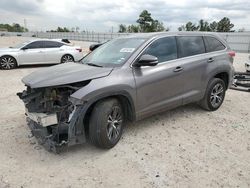 Salvage cars for sale at Houston, TX auction: 2018 Toyota Highlander LE