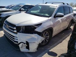 Salvage cars for sale at Las Vegas, NV auction: 2018 Toyota Highlander SE