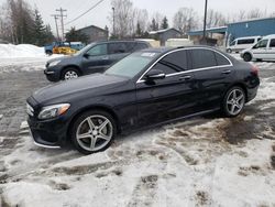 Mercedes-Benz C 300 4matic salvage cars for sale: 2015 Mercedes-Benz C 300 4matic