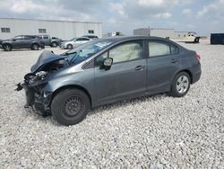 Salvage cars for sale at Temple, TX auction: 2013 Honda Civic LX