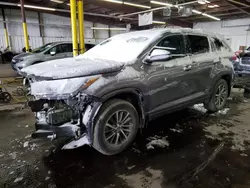 Salvage cars for sale at Denver, CO auction: 2019 Toyota Highlander SE