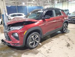 Salvage cars for sale from Copart Woodhaven, MI: 2022 Chevrolet Trailblazer RS