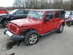 Salvage cars for sale at Glassboro, NJ auction: 2014 Jeep Wrangler Unlimited Sahara