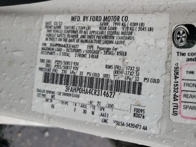 2012 Ford Fusion SE