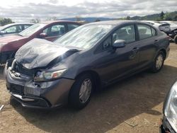 Salvage cars for sale from Copart San Martin, CA: 2013 Honda Civic HF