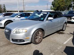 Salvage cars for sale from Copart Rancho Cucamonga, CA: 2009 Audi A4 2.0T Cabriolet Quattro