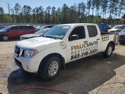 Salvage cars for sale at Harleyville, SC auction: 2019 Nissan Frontier SV