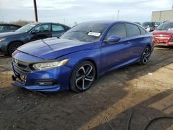 Salvage cars for sale at Woodhaven, MI auction: 2018 Honda Accord Sport