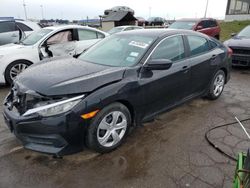 Salvage cars for sale at Woodhaven, MI auction: 2016 Honda Civic LX