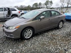 Honda Civic EX salvage cars for sale: 2012 Honda Civic EX