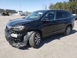 Honda Pilot EXL salvage cars for sale: 2021 Honda Pilot EXL