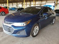Salvage cars for sale from Copart Phoenix, AZ: 2019 Chevrolet Cruze LT