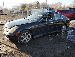 Salvage cars for sale at Chalfont, PA auction: 2003 Infiniti G35