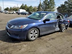 Salvage cars for sale from Copart Denver, CO: 2014 Honda Accord LX