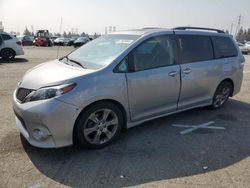 Salvage cars for sale from Copart Rancho Cucamonga, CA: 2013 Toyota Sienna Sport