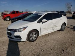 Salvage cars for sale from Copart Kansas City, KS: 2017 Chevrolet Cruze LS