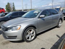 Salvage cars for sale at Rancho Cucamonga, CA auction: 2014 Volkswagen Passat SE
