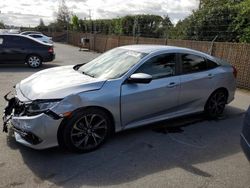 Salvage cars for sale from Copart San Martin, CA: 2019 Honda Civic Sport