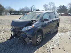 Toyota Sienna XLE salvage cars for sale: 2020 Toyota Sienna XLE