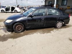 Honda Civic LX salvage cars for sale: 2005 Honda Civic LX