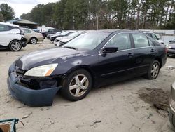 Salvage cars for sale at Seaford, DE auction: 2005 Honda Accord EX