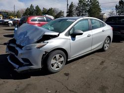 Salvage cars for sale at Denver, CO auction: 2018 Chevrolet Cruze LS