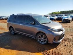 Salvage cars for sale from Copart Longview, TX: 2020 Toyota Sienna SE