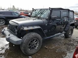 Salvage cars for sale at North Billerica, MA auction: 2015 Jeep Wrangler Unlimited Sport