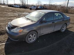 Salvage cars for sale from Copart Montreal Est, QC: 2008 Toyota Corolla CE