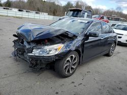 Salvage cars for sale at Assonet, MA auction: 2017 Honda Accord EXL