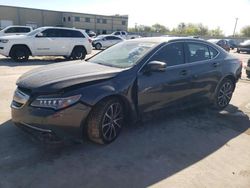 Salvage cars for sale from Copart Wilmer, TX: 2015 Acura TLX Advance