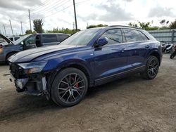 Salvage cars for sale at Miami, FL auction: 2021 Audi Q8 Premium Plus S-Line