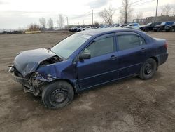 Salvage cars for sale from Copart Montreal Est, QC: 2006 Toyota Corolla CE