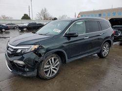 Honda salvage cars for sale: 2016 Honda Pilot Elite