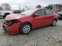 Salvage cars for sale from Copart Mebane, NC: 2016 Toyota Corolla L