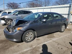 Honda Civic LX salvage cars for sale: 2012 Honda Civic LX