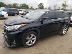 Toyota Highlander salvage cars for sale: 2017 Toyota Highlander Limited