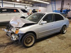 Salvage cars for sale from Copart Wheeling, IL: 2002 Honda Civic EX