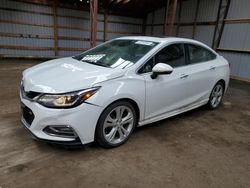 Chevrolet Cruze salvage cars for sale: 2016 Chevrolet Cruze Premier