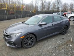 Salvage cars for sale at New Britain, CT auction: 2020 Honda Civic Sport