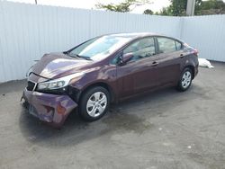 Salvage cars for sale from Copart Miami, FL: 2017 KIA Forte LX