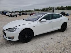 Salvage cars for sale from Copart New Braunfels, TX: 2013 Tesla Model S