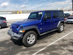 Salvage cars for sale at Van Nuys, CA auction: 2019 Jeep Wrangler Unlimited Sport