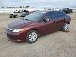 Salvage cars for sale at Bakersfield, CA auction: 2012 Honda Civic LX