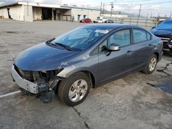 Salvage cars for sale at Sun Valley, CA auction: 2013 Honda Civic LX