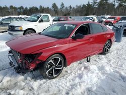 Salvage cars for sale from Copart Windham, ME: 2022 Honda Accord Sport SE