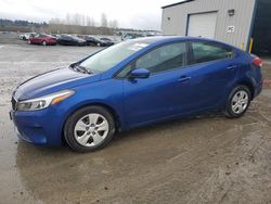 Salvage cars for sale from Copart Arlington, WA: 2018 KIA Forte LX