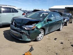 Toyota salvage cars for sale: 2015 Toyota Corolla L