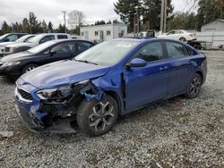 Salvage cars for sale from Copart Graham, WA: 2021 KIA Forte FE